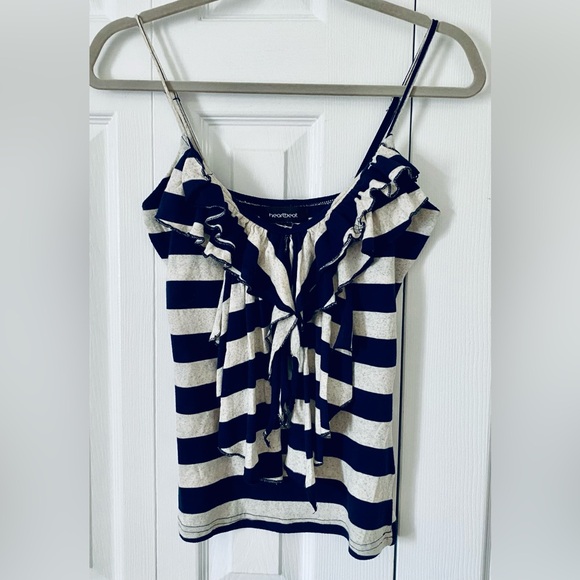 Striped blue and white top for women size small - Picture 1 of 5